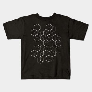 Hexagon Pattern Mathematics Science Graphic Design Kids T-Shirt